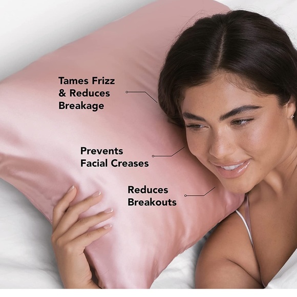 Kitsch 100% Satin Pillowcase with Zipper for Hair & Skin Size Standard - Picture 2 of 2